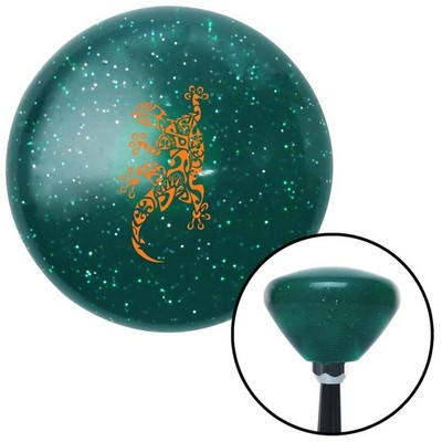 Orange Abstract Gecko Green Retro Metal Flake Shift Knob w/ M16x1.5 Insert Auto