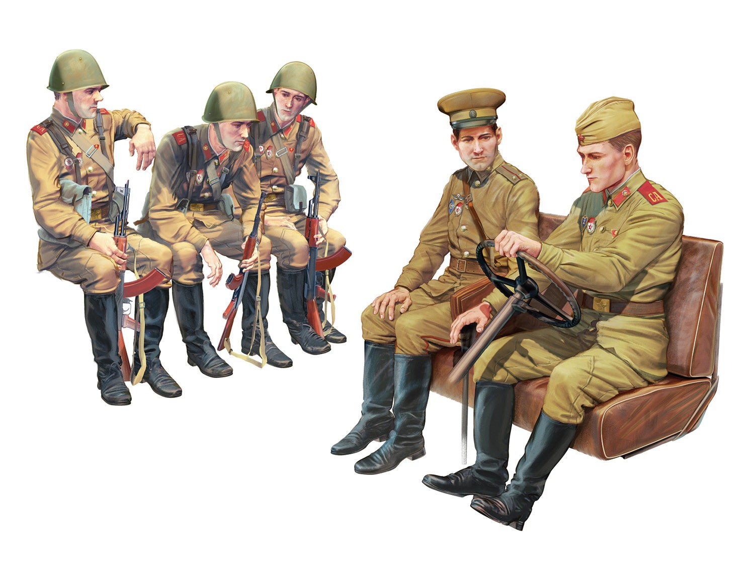 ICM 35636 - 1:35 Soviet Army Servicemen (1979-1991) - New