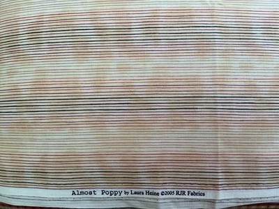 Almost Poppy By Laura Heine 2005 RJR Fabrics Mottled Stripe 31  x WOF