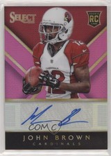 2014 Panini Select Rookie Auto Fuchsia Prizm /199 John Brown #RA-JB Auto v7j