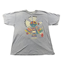 Vintage 90s Native American Aztec Kachina Shirt Medium 20x27 Tuczon Arizona