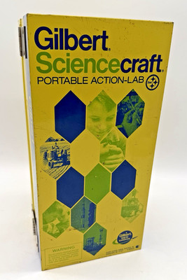Vintage 1971 Gilbert Sciencecraft Action Lab Metal Case Geology Rocks Stone Set