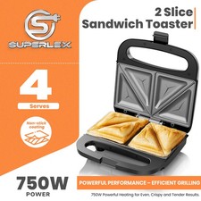 SUPERLEX Deep Fill Toasted Sandwich Maker Grill Machine 2 Slice Sandwich Toaster