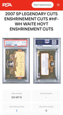 HOF Waite Hoyt 2007 SP Legendary Cuts Enshrinement Cuts/33 NY Yankees