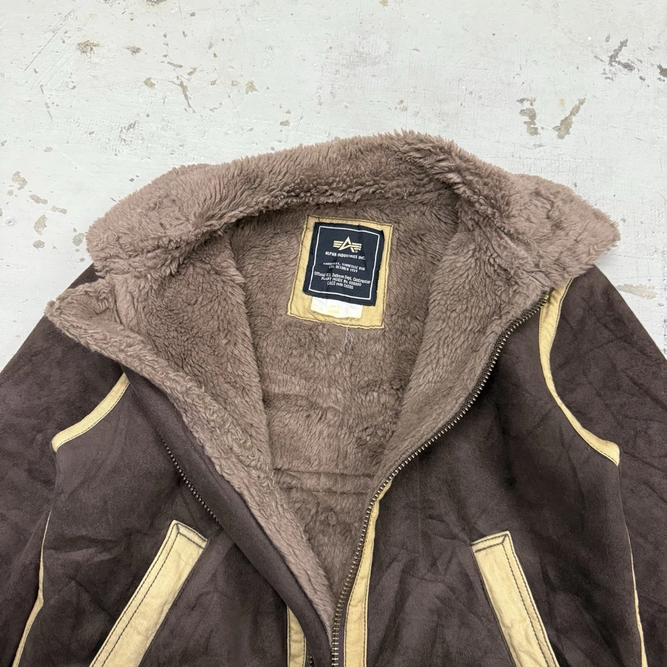 Vintage Alpha Industries Sherpa B3 Flight bomber Jacket - Image 3 of 4