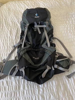 deuter backpack act lite 50 10 vs gregory balatora Deuter ACT Lite 50+10 Hiking Backpack Grey & Black Minimal Wear Hiking,  Camping