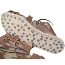Medieval Roman Leather Sandal Gladiator Marching Sandals Spartan Greek Footwear