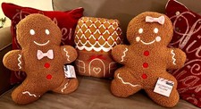 Target Bullseye Gingerbread Boy, Girl,  House Decorative Throw Pillows Set