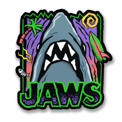 Jaws 1975 Der Weisse Hai Doodle Haifisch Zeichnung 8cm Sticker Aufkleber
