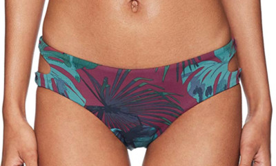 Bikini Lab Junior's Why Cant We Be Fronds Cut Out Hipster Bikini Bottom, Small