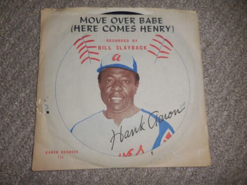 1973 Hank Aaron Babe Ruth Home Run 45 RPM Record VG - Picture 1 of 5