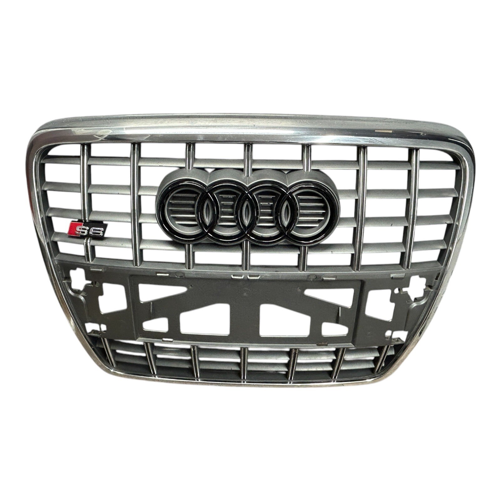 Genuine Audi S6 2005-2011 Front Grille Chrome Black 4F0-853-651-AJ  See VIDEO