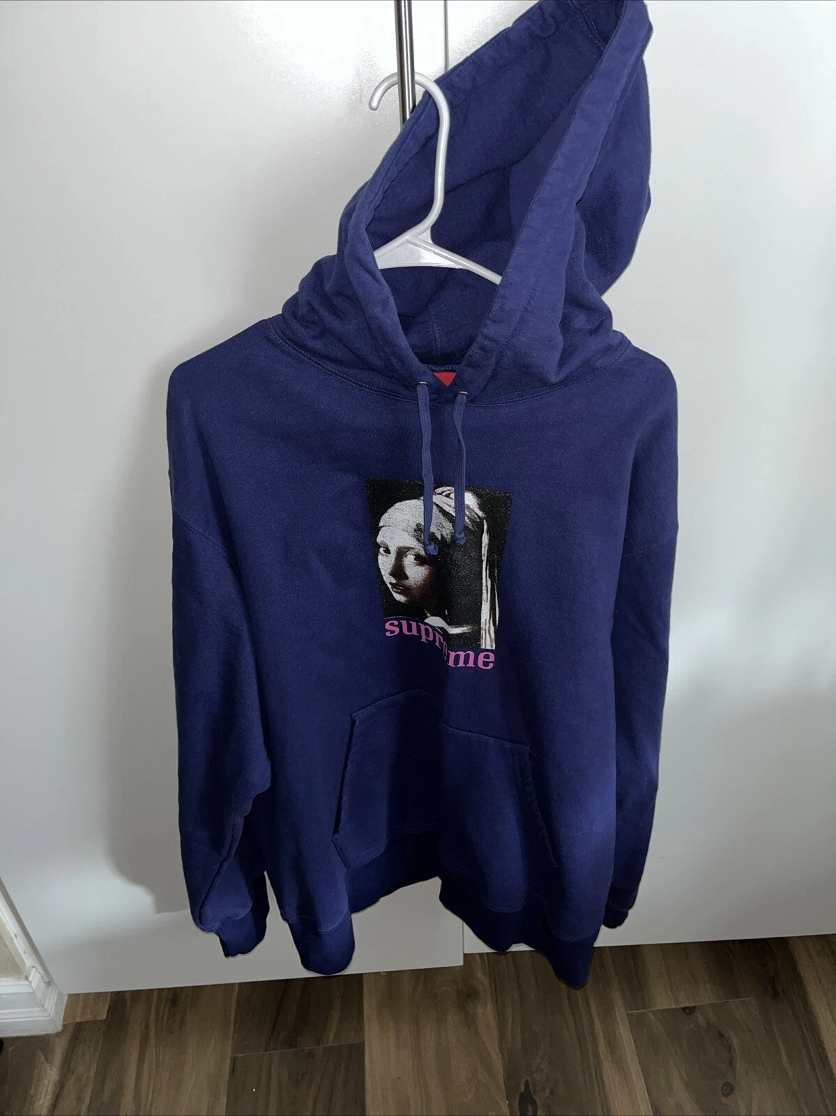 Sweat à capuche Supreme Pearl bleu marine grand