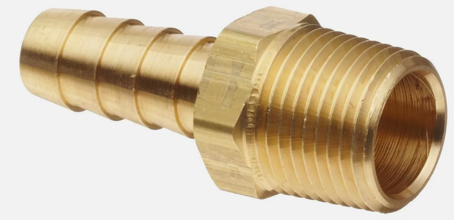 Dixon BN34 3/8 x 1/2 NPT Brass Male Hose Fittings 2-Pack