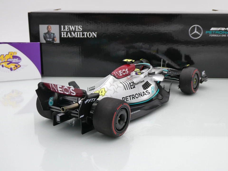 Minichamps 110220044 # Mercedes-AMG W13 F1 Spain GP 2022 " Lewis Hamilton " 1:18 - Bild 2 von 4