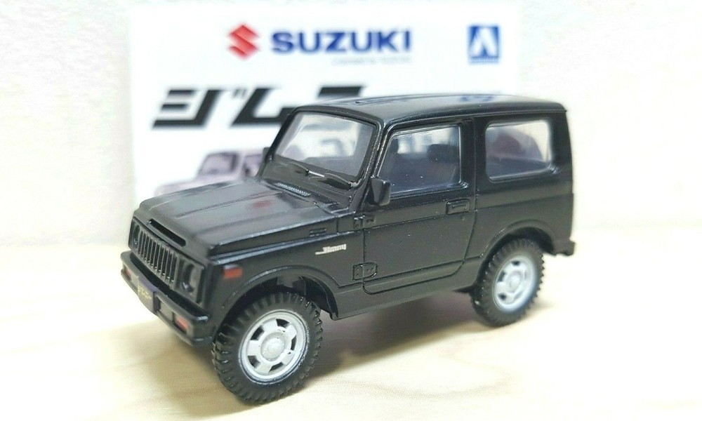 1/64 Aoshima Suzuki Jimny SJ30 Black 4x4 Off-Road Diecast Model