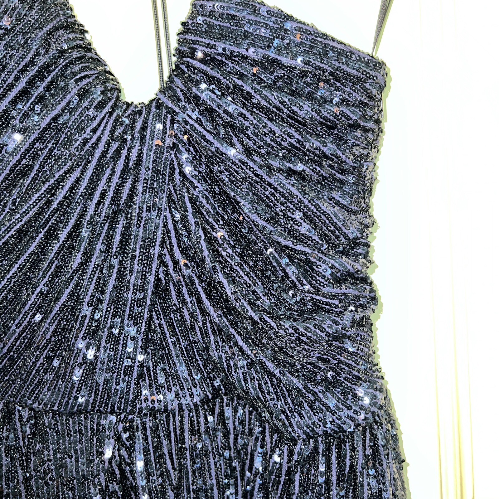 Mini abito con paillettes Saint Laurent taglia XL