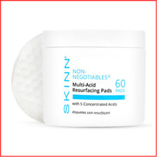 FACIAL PADS Multi-Acid Resurfacing Glycolic Lactic Salicylic Acid 60-Pads SKINN