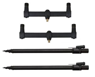 Prologic Goalpost Kit 2 Rods - 2 Bankstick 40-60cm + 2 Buzzer Bars, Rutenhalter