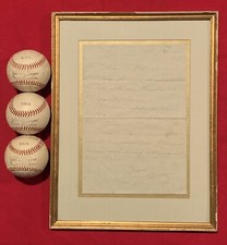 1945 WWII Dom DiMaggio Signed Letter & 3 Spalding US Navy Signed Baseballs Wynn