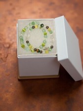 2 Multicolor, Cateye, acrylic beads handmade women's bracelets, Elephant charm