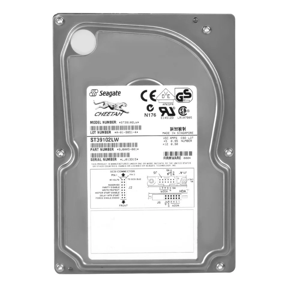 Hard Drive Seagate Cheetah ST39102LW 9GB 10000RPM 68-pin SCSI 1MB 3.5" Inch - Image 3 of 3