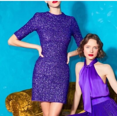 alice and olivia purple sequin dress $495 Alice + Olivia Sequin Violet Dress Purple