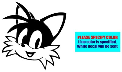 Sonic The Hedgehog Tails #072 Vinyl decal sticker Graphic Die Cut Car ...