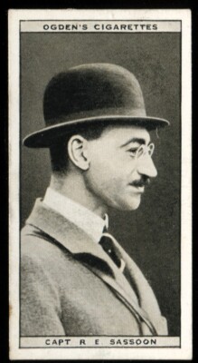 Tabakkarte, Ogdens, STEEPLECHASE CELEBRITIES, 1931, Capt R E Sassoon, #38