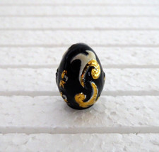 ✨ Fève œuf émaux de luxe noir LONGWY - M.Sertelet - Série 2011