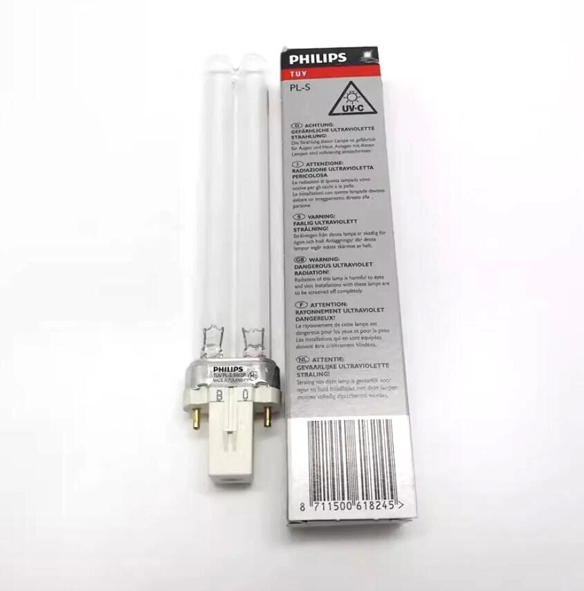 TUV PL-S 9w Single Tube 2-pin G23 Compact UVC Germicidal lamp UV light Philips - Image 3 of 4
