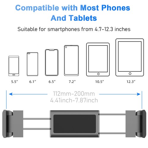 Adjustable Phone Holder for Car Backseat Smart Phone Support Space-Saving - 第 4/10 張圖片