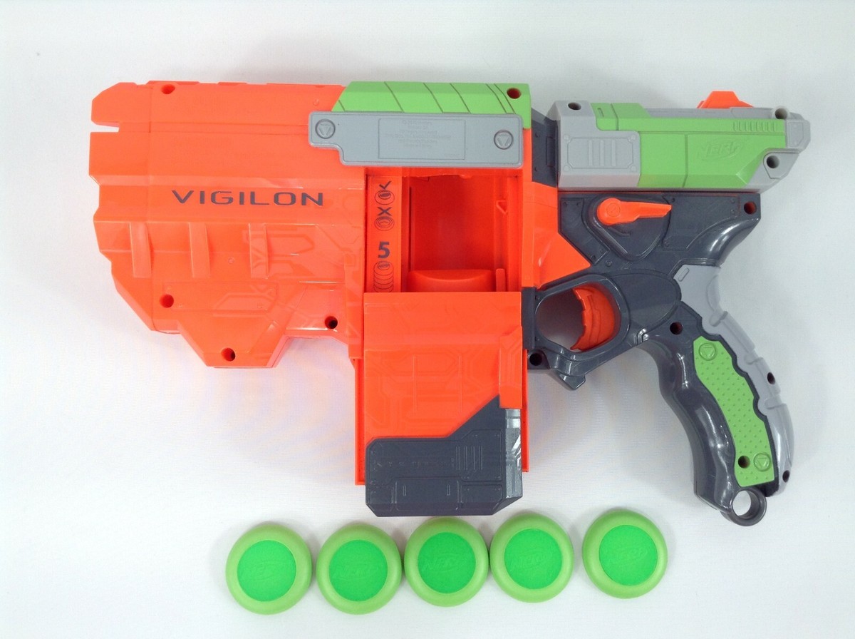 Nerf Vigilon Vortex Disc Blaster with 5 Discs | eBay