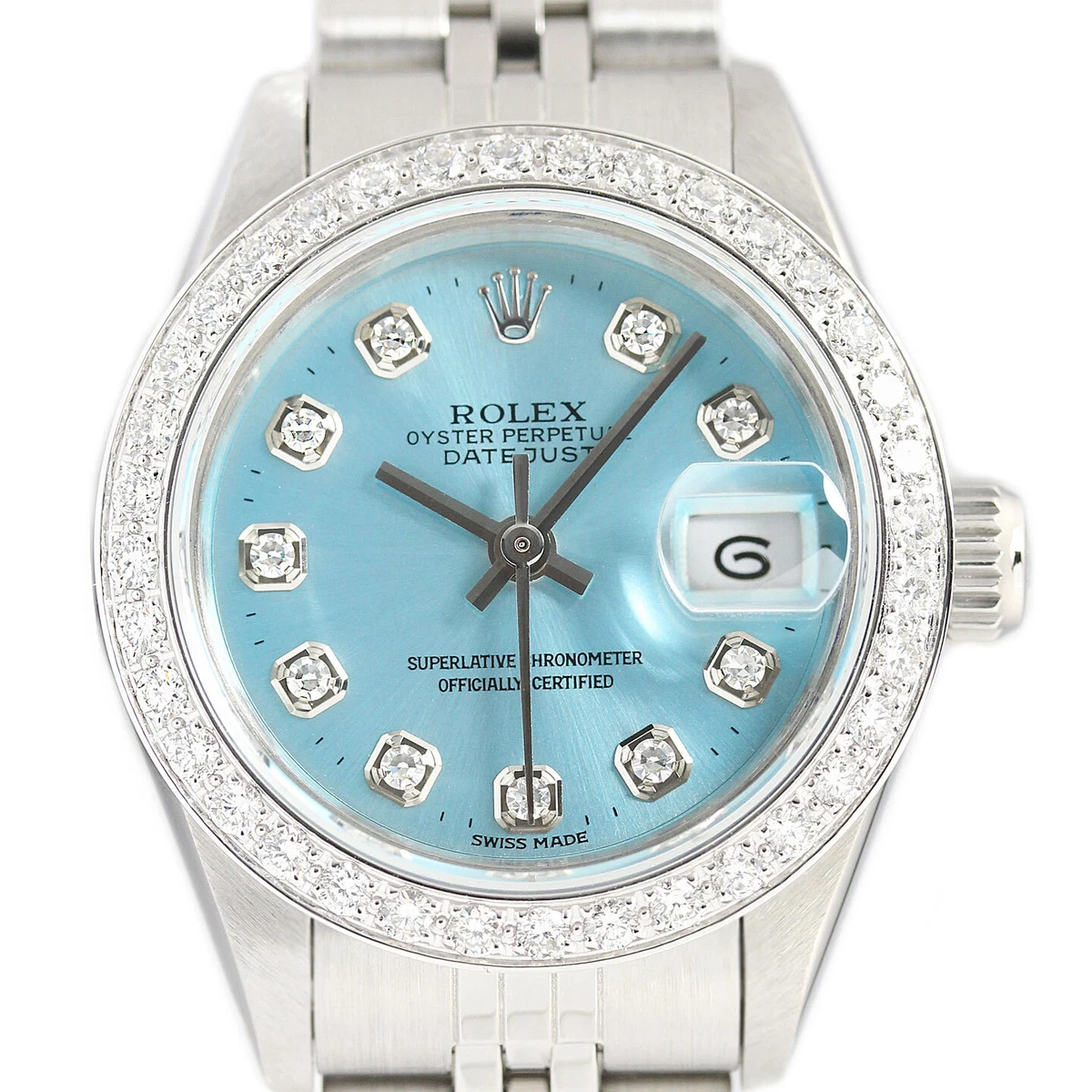 Rolex datejust women's blue dial top