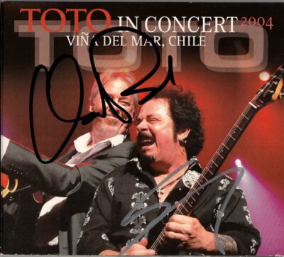 TOTO In Concert, STEVE LUKATHER DAVID PAICH Africa IV Hold Line Autograph SIGNED