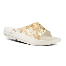 OOFOS Oooahh Limited Edition Sahara Gold Sport Recovery Comfort Slide Sandals