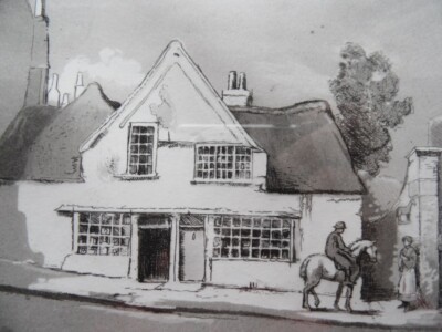LYME REGIS DORSET VINTAGE ETCHING JULIA EMILY CLUTTERBUCK
