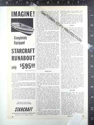 1958 ADVERTISING for Starcraft Runabout Boat Co Jet 15