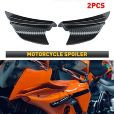 Carbon Fiber Motorcycle Body Side Winglet Air Deflector Wing Spoiler Accessories