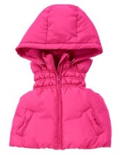 GYMBOREE WOODLAND WONDER PINK DOWN PUFFER LINED VEST 12 24 NWOT