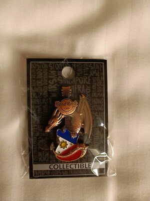 Hard Rock Cafe Clark Philippines Dragon Flag Pin