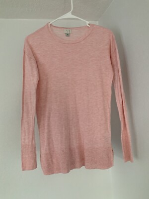 Summer Sweater cottagecore-style pullover Long Sleeves Peach XS Lightweight Soft