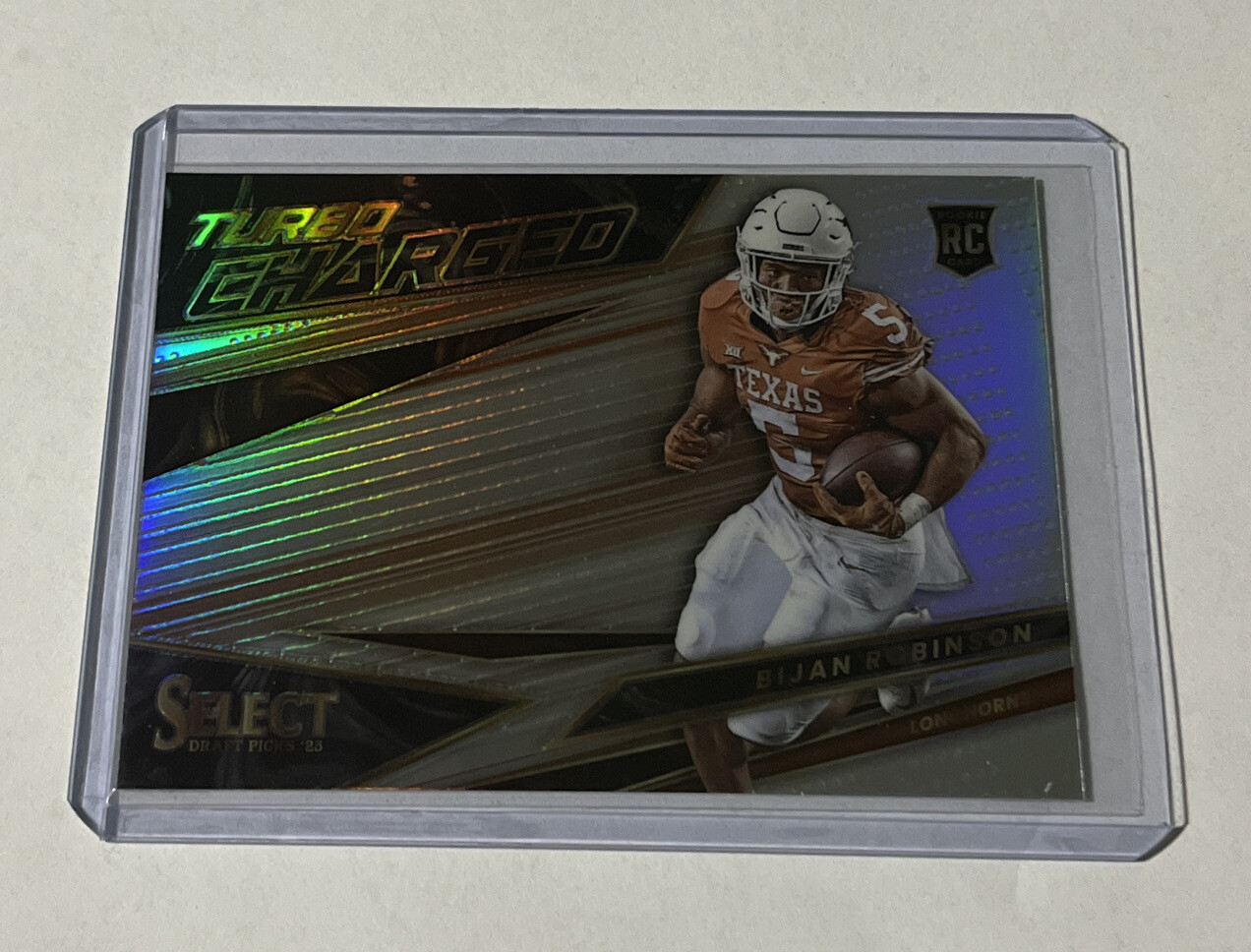 2023 Panini Select Draft Picks Bijan Robinson RC Turbocharged Silver #TC-BR