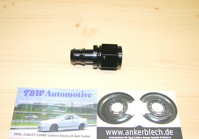 AN10 Alu Fitting Gerade **NEU** Dash10 Schlauch PUSH Anschluss 14UNF 7/8 schwarz