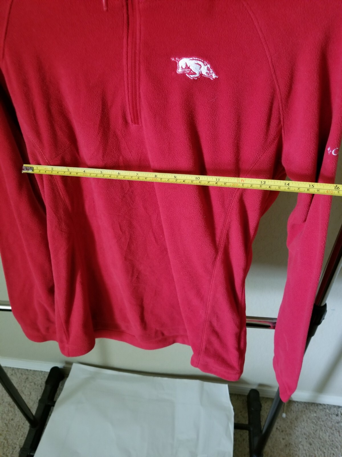 Columbia Small Red Pullover Arkansas Razorbacks Quarter Zip | eBay