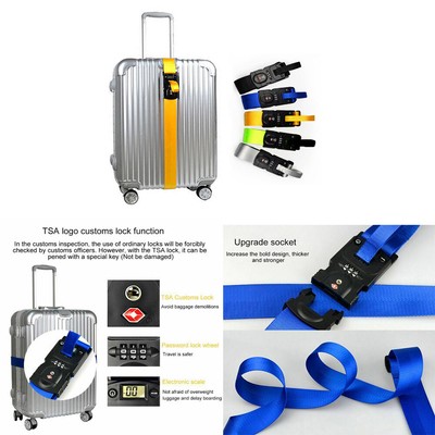 luggage strap with electronic scale and lock