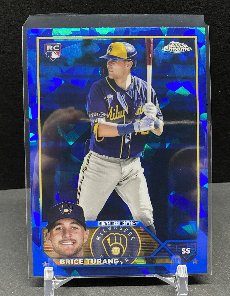 2023 Topps Chrome Sapphire Brice Turang Rookie #530 Brewers Online Exclusive