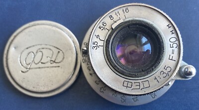 美品 沈胴型 L39 M39 f3.5 50mm Industar-10 レンズ(単焦点)