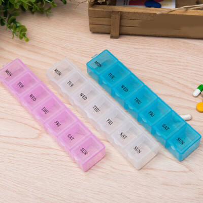 6 Inch Weekly 7 Days Tablet Medicine Storage Pill Box Organizer Container F