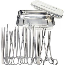 13 Pcs Minor Surgery Suture Kit with instrument Box for Medical Veterinary Use